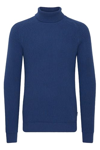 Blend BHPullover Herren Rollkragenpullover Strickpullover Grobstrick Pullover mit Rollkragen Rippbündchen 100% Baumwolle Regular fit, Größe:XL, Farbe:Dress Blues (194024) von b BLEND