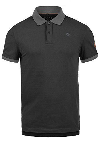 Blend BHRalf Herren Poloshirt Polohemd Shirt mit Polokragen 100% Baumwolle Regular fit, Größe:3XL, Farbe:Black (70155) von b BLEND