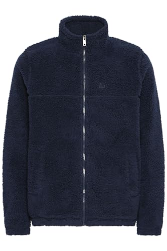 Blend BHTotem Herren Teddy-Jacke Übergangsjacke Jacke mit Stehkragen Eingrifftaschen Reißverschluss Label-Detail Regular fit, Größe:L, Farbe:Total Eclipse (194010) von b BLEND