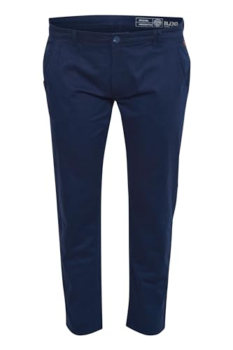 Blend BHTromp Herren Chino Hose Big & Tall Stoffhose Große Größen bis 6XL mit Eingrifftaschen Baumwollmischung Regular fit, Größe:42/32, Farbe:Dress Blues (194024) von b BLEND