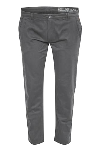 Blend BHTromp Herren Chino Hose Big & Tall Stoffhose Große Größen bis 6XL mit Eingrifftaschen Baumwollmischung Regular fit, Größe:42/32, Farbe:Smoked Pearl (180000) von b BLEND