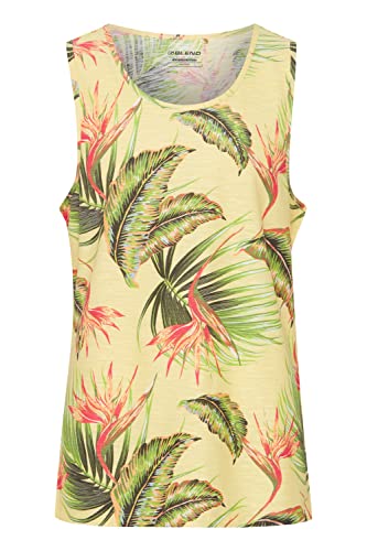 Blend BHTros Herren Tank Top mit Print Rundhals-Ausschnitt All-Over-Print hochwertige Baumwoll-Qualität, Größe:S, Farbe:Popcorn (120825) von b BLEND