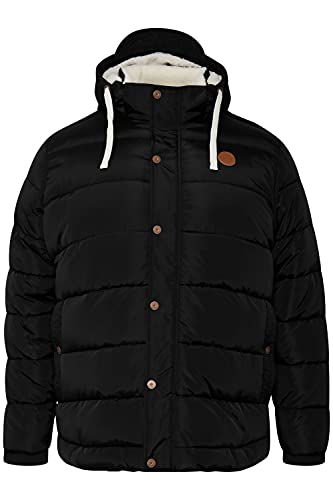 Blend BT Frederic Winterjacke Herren Big & Tall Herrenjacke Jacke Große Größen bis 6xl mit Teddyfell-Kapuze, Größe:3XL, Farbe:Black (194007) von b BLEND