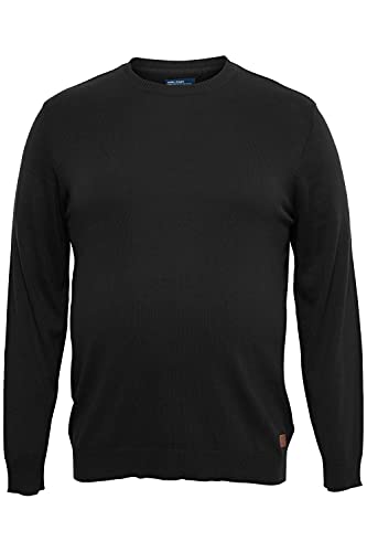 Blend BT Lars Strickpullover Herren Big & Tall Feinstrickpullover Pullover Große Größen bis 6XL, Größe:3XL, Farbe:Black (194007) von b BLEND