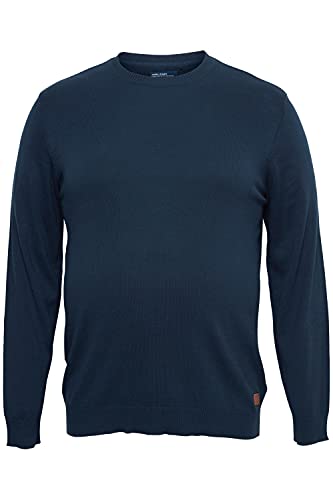Blend BT Lars Strickpullover Herren Big & Tall Feinstrickpullover Pullover Große Größen bis 6XL, Größe:3XL, Farbe:Dress Blues (194024) von b BLEND