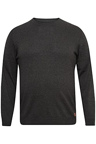 Blend BT Lars Strickpullover Herren Big & Tall Feinstrickpullover Pullover Große Größen bis 6XL, Größe:4XL, Farbe:Charcoal Mix (200278) von b BLEND