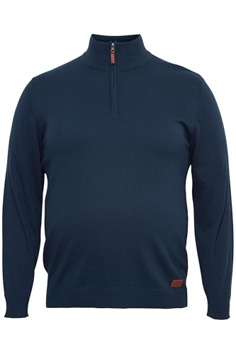 Blend BHRobin BT Robin Strickpullover Herren Big & Tall Feinstrickpullover Pullover Große Größen bis 6XL mit Stehkragen und Reißverschluss, Größe:5XL, Farbe:Dress Blues (194024) von b BLEND