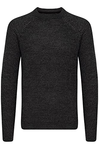 Blend Carrizal Herren Strickpullover Grobstrick Pullover mit Rundhalsausschnitt, Größe:XXL, Farbe:Iron Gate (193910) von b BLEND