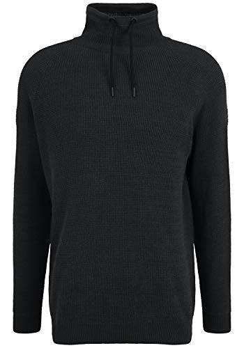 Blend Comulco Herren Strickpullover Grobstrick Pullover mit Tube-Kragen, Größe:L, Farbe:Black (194007) von b BLEND