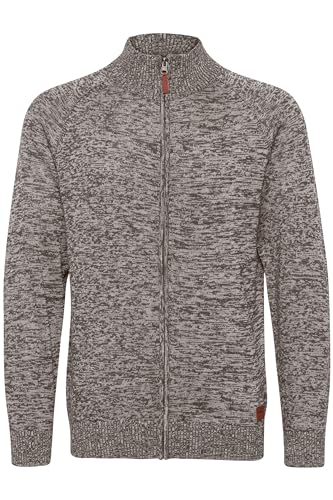 Blend Daniri Herren Strickjacke Cardigan Feinstrick Mit Stehkragen und Reißverschluss, Größe:XL, Farbe:Pewter Mix (70817) von b BLEND