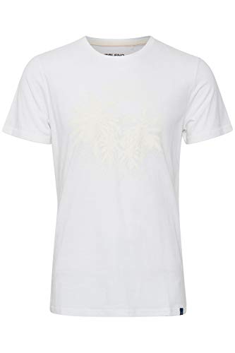 Blend Davis Herren T-Shirt Kurzarm Shirt mit Print und Rundhalsausschnitt, Größe:XL, Farbe:Bright White (110601) von b BLEND