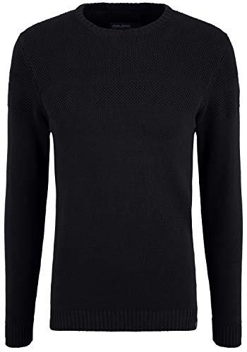 Blend Gastamo Herren Strickpullover Feinstrick Pullover mit Rundhalsausschnitt, Größe:M, Farbe:Black (194007) von b BLEND