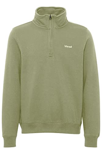 Blend - Halfzip Sweatshirt - Sweatshirt - 20714493, Größe:3XL, Farbe:Oil Green (170115) von b BLEND