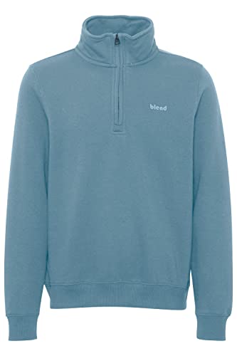 Blend - Halfzip Sweatshirt - Sweatshirt - 20714493, Größe:XXL, Farbe:Bluestone (184217) von b BLEND