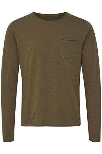 Blend Herren 20703060 Langarmshirt, Grün (Dusty Green 70595), Large (Herstellergröße: L) von b BLEND