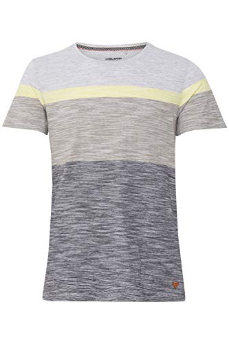 Blend Jakob Herren T-Shirt Kurzarm Shirt mit Colorblockmuster und Rundhalsausschnitt aus 100% Baumwolle, Größe:S, Farbe:Stone Mix (200274) von b BLEND