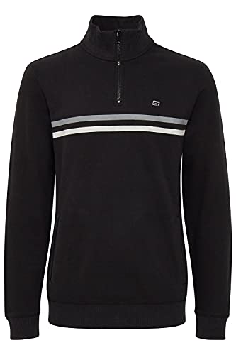 Blend Jannes Troyer Herren Sweatshirt Pullover Sweater mit Stehkragen aus 100% Baumwolle, Größe:L, Farbe:Black (194007) von b BLEND