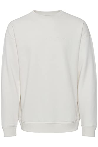 Blend Jeffrey Herren Sweatshirt Pullover Pulli Box-Fit-Passform, Größe:3XL, Farbe:Egret (110103) von b BLEND