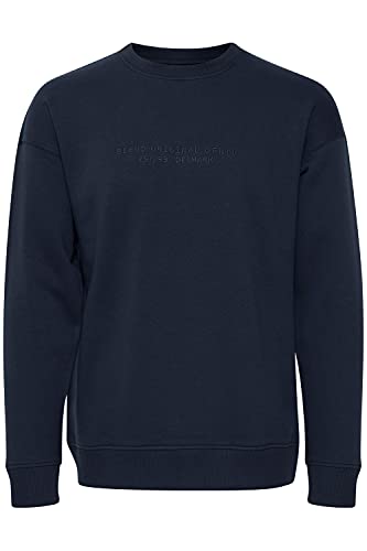 Blend Jeffrey Herren Sweatshirt Pullover Pulli Box-Fit-Passform, Größe:M, Farbe:Dress Blues (194024) von b BLEND