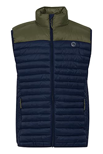 Blend Kaliko Herren Weste Steppweste Outdoor Weste leicht wattiert mit Stehkragen, Größe:L, Farbe:Dress Blues (194024) von b BLEND