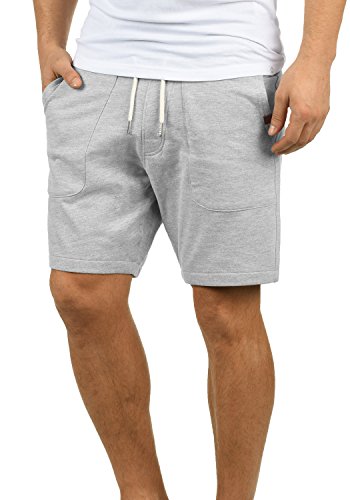 Blend BHMulker Herren Sweatshorts Kurze Hose Jogginghose mit Kordelzug Eingrifftaschen Baumwollmischung Regular fit, Größe:2XL, Farbe:Zink Mix (70815) von b BLEND