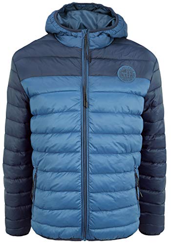 BLEND Nino Herren Steppjacke Übergangsjacke Jacke mit Kapuze, Größe:L, Farbe:Dress Blues (194024) von b BLEND