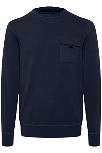 Blend Oskari Herren Sweatshirt Pullover Pulli aus 100% Baumwolle, Größe:M, Farbe:Dress Blues (194024) von b BLEND