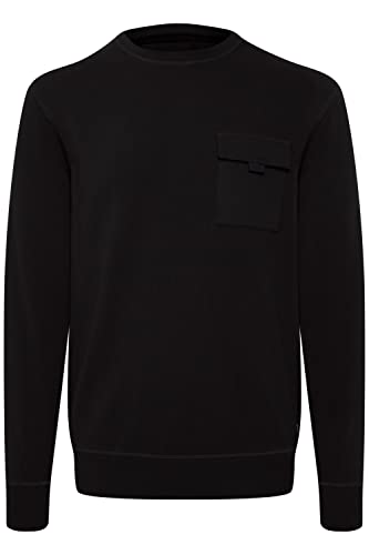 Blend Oskari Herren Sweatshirt Pullover Pulli aus 100% Baumwolle, Größe:XXL, Farbe:Black (194007) von b BLEND