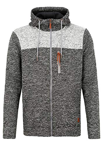 BLEND Pinheiro Herren Fleecejacke Sweatjacke Jacke mit Kapuze, Größe:L, Farbe:Black (194007) von b BLEND