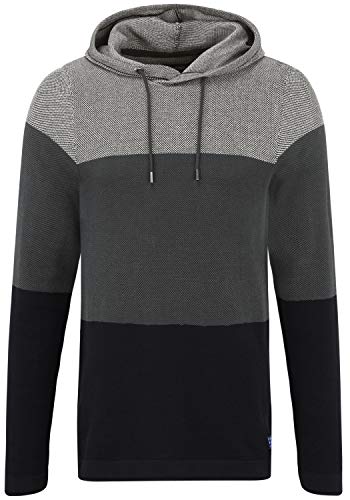 Blend Salado Herren Strickpullover Feinstrick Pullover mit Kapuze, Größe:M, Farbe:Black (194007) von b BLEND