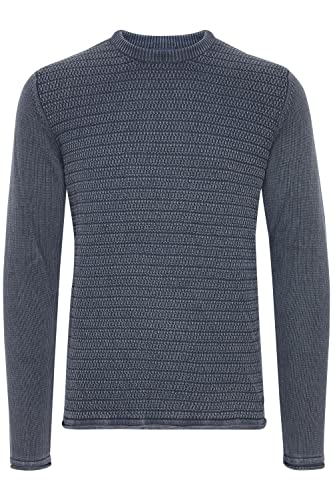 Blend Taavi Herren Strickpullover Grobstrick Pullover aus 100% Baumwolle, Größe:3XL, Farbe:Dress Blues (194024) von b BLEND