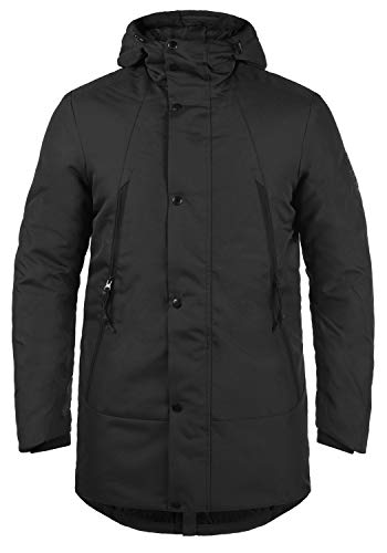 Blend Talan Herren Winterparka Parka Winterjacke mit Kapuze mit hochabschließendem Kragen, Größe:L, Farbe:Black (194007) von b BLEND