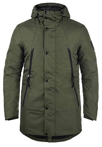 Blend Talan Herren Winterparka Parka Winterjacke mit Kapuze mit hochabschließendem Kragen, Größe:L, Farbe:Deep Depths (190413) von b BLEND