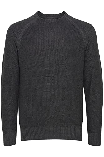 Blend Thoran Feinstrick Pullover mit Rundhalsausschnitt, Größe:L, Farbe:Charcoal (70818) von b BLEND