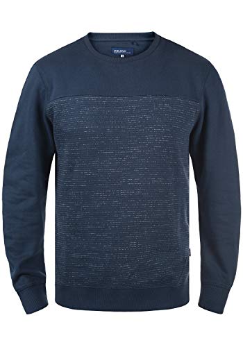Blend Tok Herren Sweatshirt Pullover Pulli mit Rundhalsausschnitt, Größe:S, Farbe:Dress Blues (194024) von b BLEND