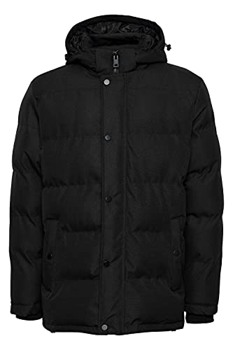 Blend Trystan Steppjacke Herren Winterjacke Jacke gefüttert mit Kapuze, Größe:XL, Farbe:Black (194007) von b BLEND