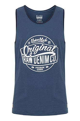 Blend Walex Herren Tank Top Mit Print Und Rundhalsausschnitt Aus 100% Baumwolle, Größe:XL, Farbe:Ensign Blue (70260) von b BLEND