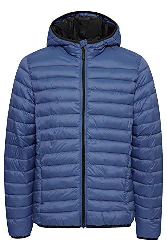BLEND BHWito Herren Steppjacke Übergangsjacke Jacke leicht wattiert mit Kapuze Reißverschlusstaschen Regular fit, Größe:M, Farbe:Ensign Blue (194026) von b BLEND