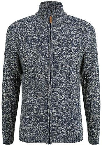 Blend Zoltem Herren Strickjacke Cardigan Grobstrick Troyer, Größe:XXL, Farbe:Pewter Mix (200277) von b BLEND