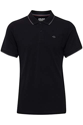 b BLEND Alsek Herren Poloshirt Polohemd T-Shirt mit Polokragen und Knöpfen, Größe:L, Farbe:Black (194007) von b BLEND