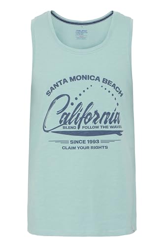 b BLEND Galifo Herren Tank Top mit Print und Rundhalsausschnitt, Größe:M, Farbe:Aquifer (155207) von b BLEND