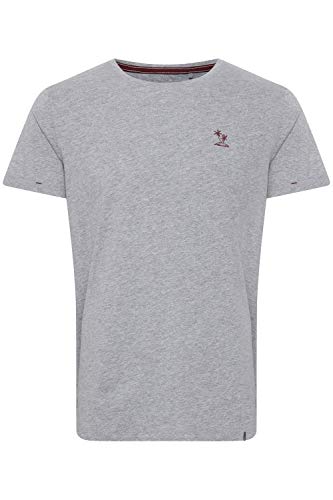 b BLEND Gila Herren T-Shirt Kurzarm Shirt mit Rundhalsausschnitt und Stickerei, Größe:M, Farbe:Bright White (110601) von b BLEND