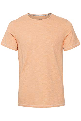 b BLEND Muddy Herren T-Shirt aus Baumwolle Kurzarm Shirt meliert mit Rundhalsausschnitt, Größe:L, Farbe:Muskmelon (151242) von b BLEND