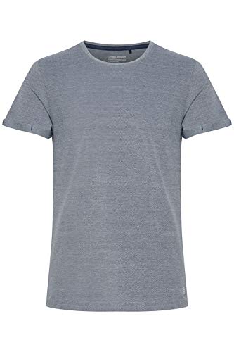 b BLEND Sanford Herren T-Shirt Kurzarm Shirt mit Rundhalsausschnitt aus 100% Baumwolle, Größe:L, Farbe:Dark Denim (194118) von b BLEND