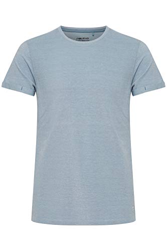 b BLEND Sanford Herren T-Shirt Kurzarm Shirt mit Rundhalsausschnitt aus 100% Baumwolle, Größe:XL, Farbe:Faded Denim (174021) von b BLEND