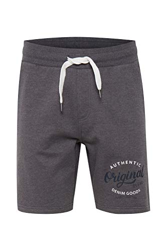 b BLEND Torben Herren Sweatshorts Kurze Hose Jogginghose mit Rippbund und Kordelzug Regular Fit, Größe:L, Farbe:Pewter Mix (200277) von b BLEND