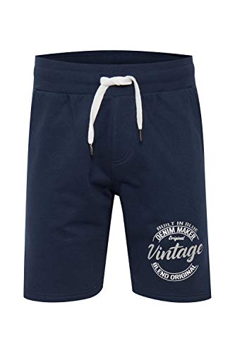 b BLEND Torben Herren Sweatshorts Kurze Hose Jogginghose mit Rippbund und Kordelzug Regular Fit, Größe:S, Farbe:Dress Blues (194024) von b BLEND