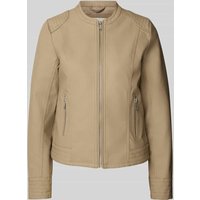 B.Young Jacke in Leder-Optik Modell 'Acom' in Sand, Größe 42 von b.Young