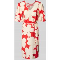 B.Young Knielanges Kleid mit Bindegürtel Modell 'IBINE' in Rot, Größe 38 von b.Young