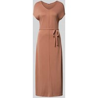 B.Young Maxikleid mit Bindegürtel Modell 'PAOLINE' in Rostrot, Größe L von b.Young